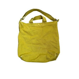 Baggu Green Snap Closure Duck Bag Canvas Shoulder Strap Handles